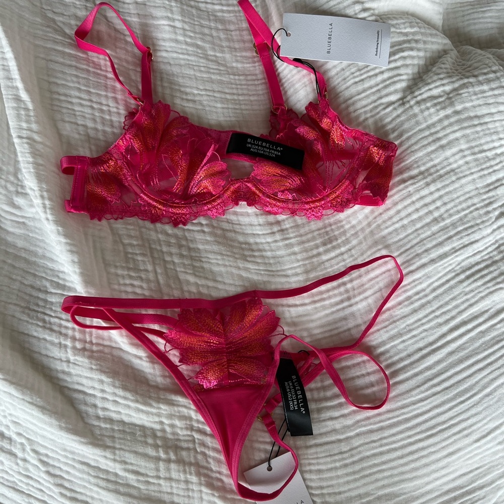 Bluebella Lingerie Set Hot Pink Floral